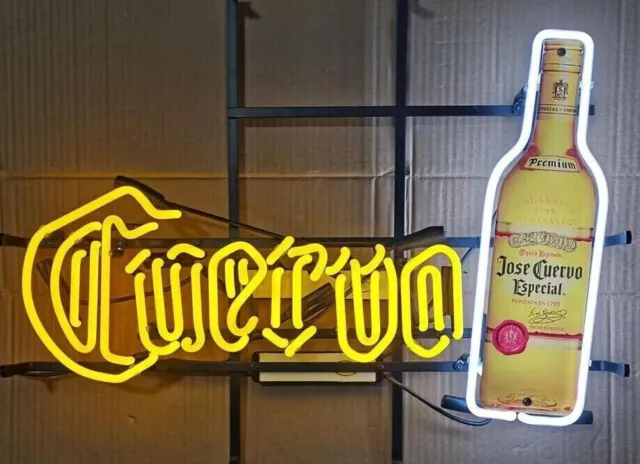 Jose Cuervo Especial Neon Light Sign 24"x20" Lamp Poster Real Glass Wall Decor