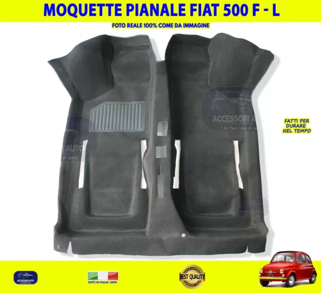 Pianale Fiat 500 Moquette Interni Pavimento Epoca F L R Tappeto Rivestimento set