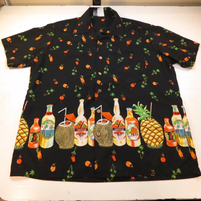 KENNINGTON COCKTAILS HAWAIIAN ALOHA BAHAMA BARTENDER HAWAII SHIRT Mens L