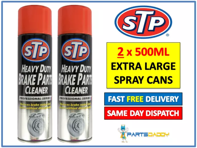 2 x STP WORKSHOP BRAKE PART DISC CLUTCH CLEANER SPRAY CAN AEROSOL LARGE 500ml UK 2