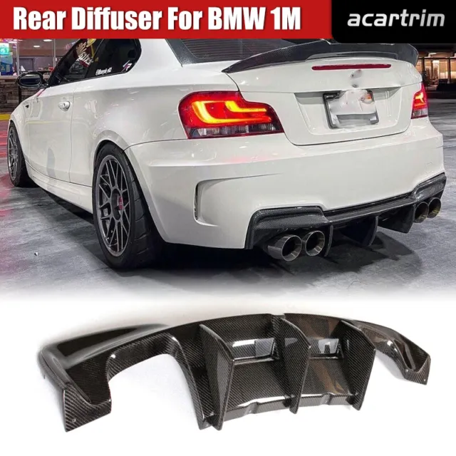 Fit For BMW E82 1M Coupe 2011-2016 Carbon Fiber Rear Bumper Diffuser Lip Spoiler