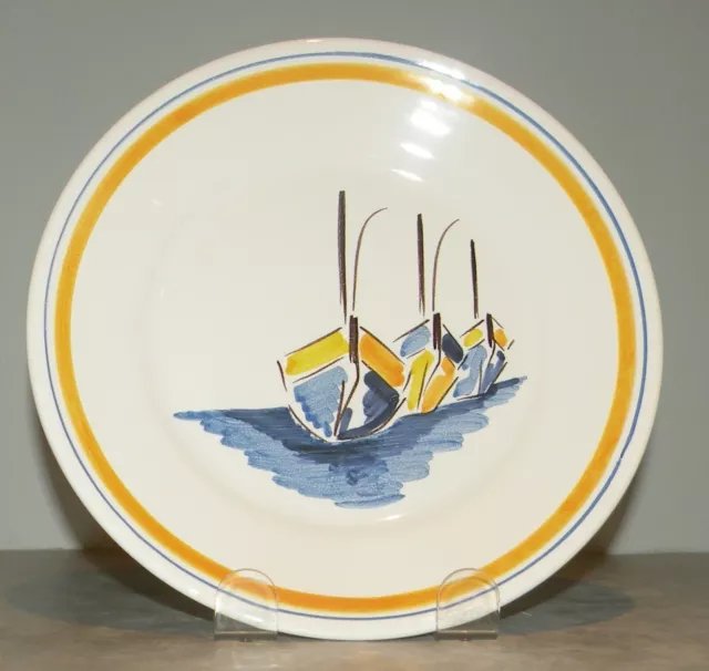 NEW Bread & Butter  Plate Escale Pattern , Henriot Quimper , France