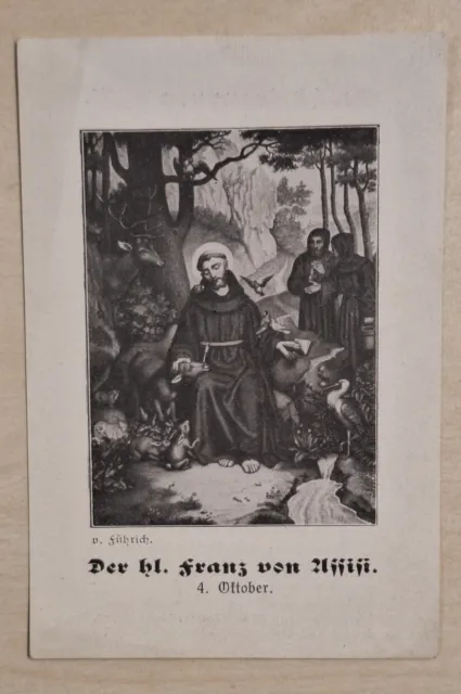 Altes Andachtsbild, o. J., Hl. Franz von Assisi, Wien, Holy Card