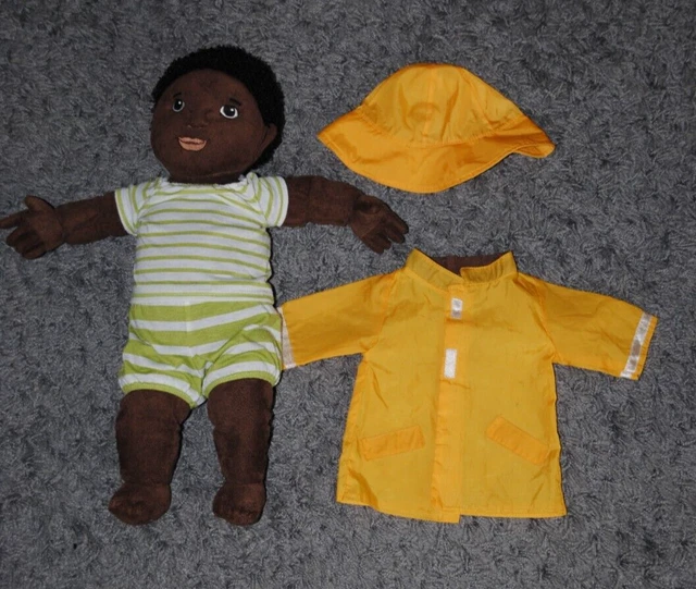 PELUCHE DOUDOU POUP??E poupon IKEA africain gar?�on noir m?�tis + tenue 45 cm TTBE EUR 23,90 