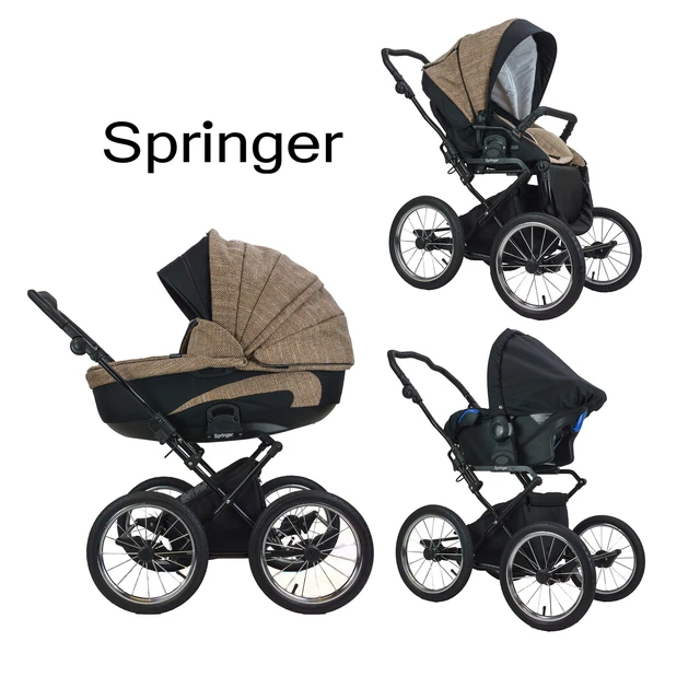 SPRINGER 3 IN 1 Kombi Kinderwagen Sportwagen nostalgie Buggy Barcelona  Retro EUR 419,00 - PicClick DE