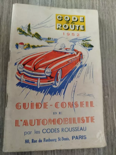ANCIEN CODE DE la route 1952 - Codes Rousseau Paris EUR 3,00 - PicClick FR