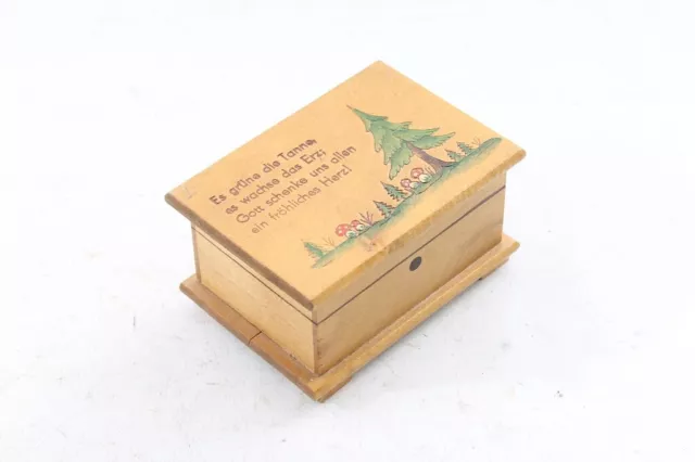 1X Antiguo Hucha Caja de Madera Vintage Adornos Compartimento Dinero
