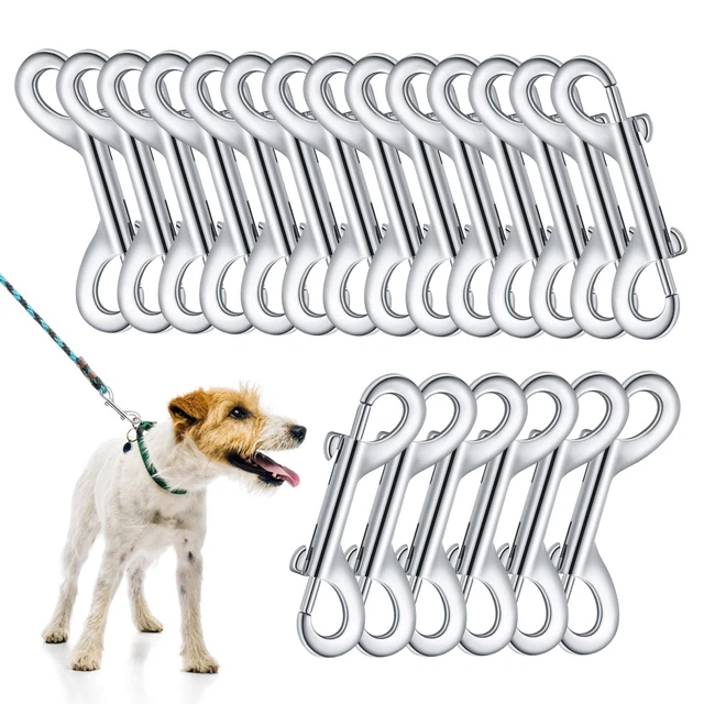 20pcs Double Ended Bolt Snaps Hooks Zinc Alloy Trigger Chain Metal Key Holder