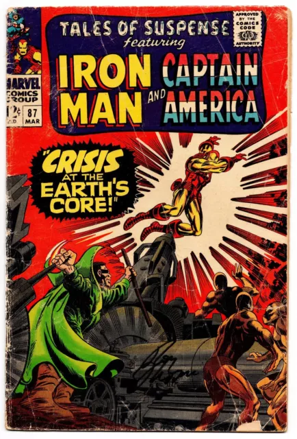 Tales of Suspense #87 GD- Signed w/COA Roy Thomas 1967 Marvel Comics