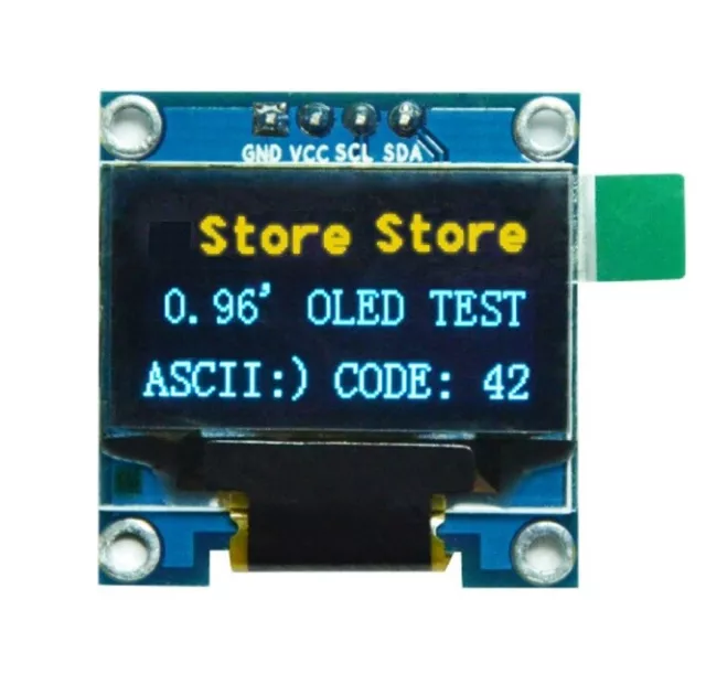 0.96" I2C IIC SPI Serial 128X64 OLED LCD Display SSD1306 for Arduino 51 STM32