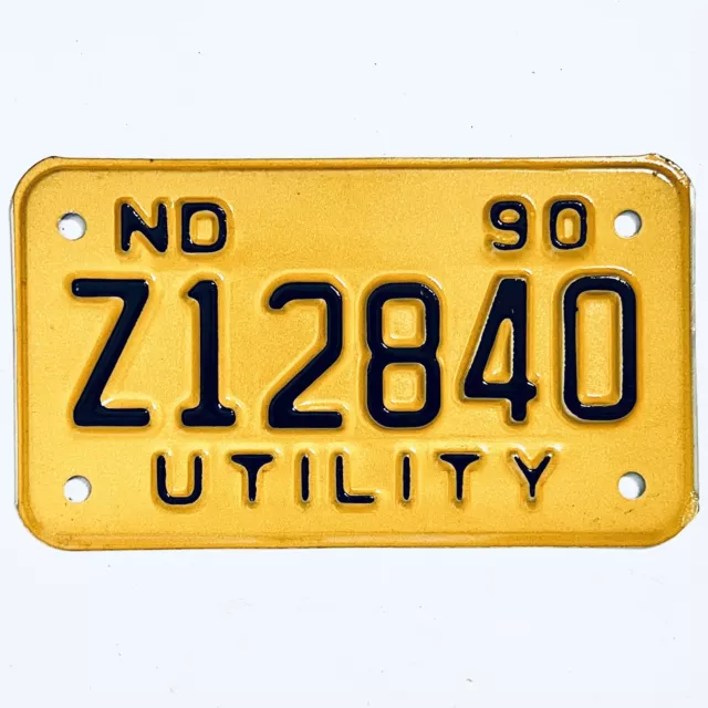 1990 United States North Dakota Utility Special License Plate Z12840