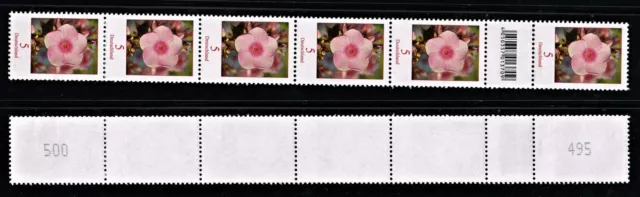 BRD Bund Rollenmarken Blumen Mi. 3296 RA 6 mit EAN Code postfrisch 
