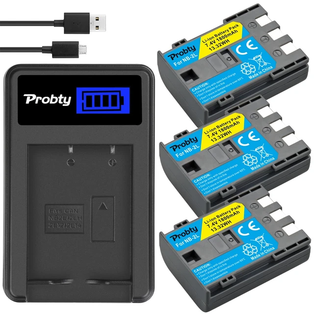 Eos Rebel Canon Ds126151 Battery Charger NB-2L 2LH BATTERY