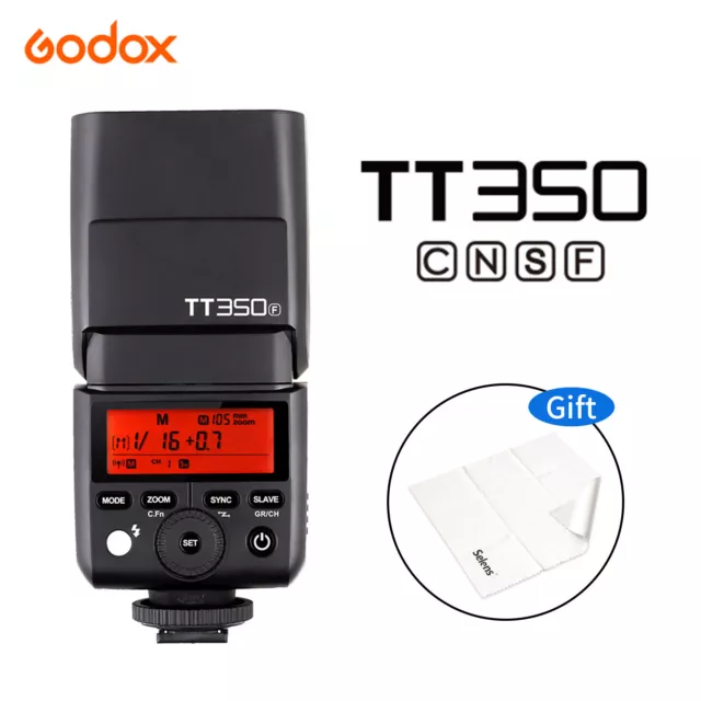 Godox TT350 TT350F 2.4G TTL HSS Speedlite Flash for Canon Sony Nikon Fujifilm 2