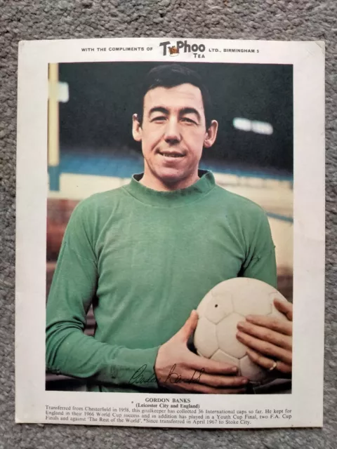 Gordon Banks Stoke C Typhoo Premium Issue Card International Football Stars 1967