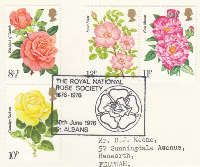 (68877) GB Used Roses St Albans 1976 ON PIECE