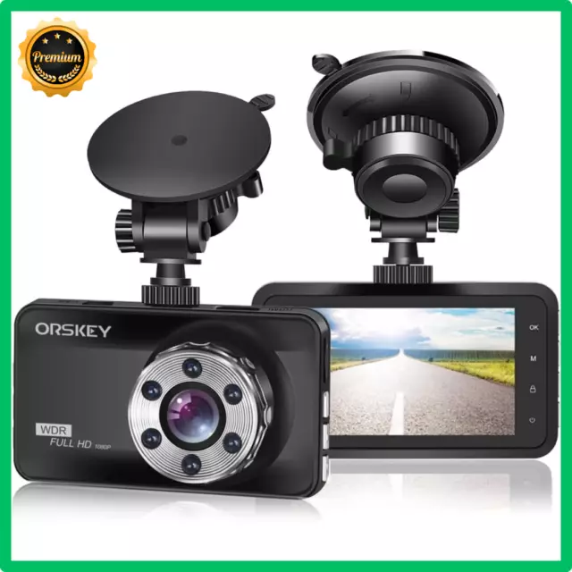Dash Cam Telecamera per Auto Videocamera 1080p Dashcam DVR visione notturna