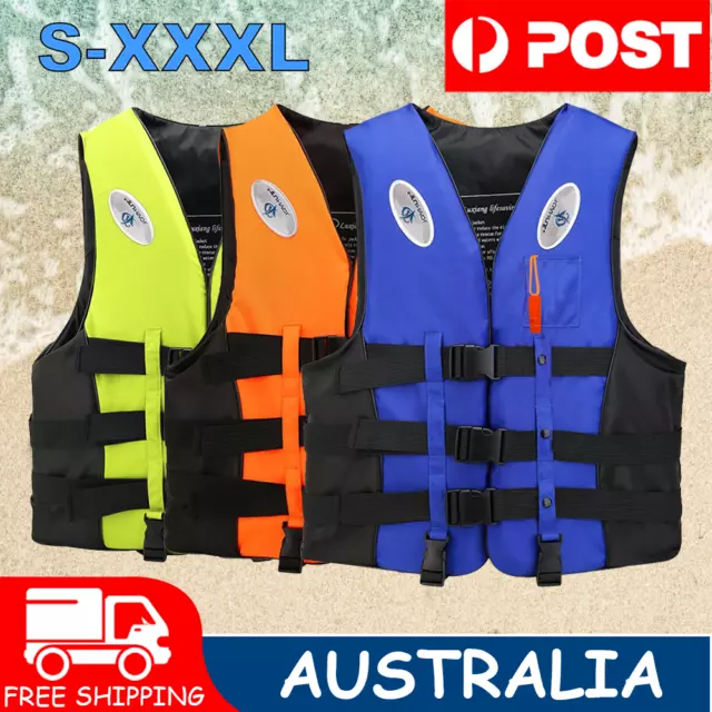 Adults Kids Life Jackets Water Sport Vest Kayak Ski Buoyancy Aid Sailing Boating