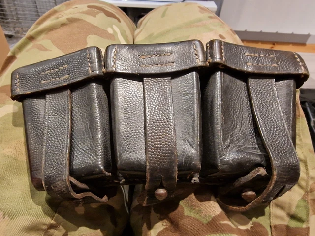 2 X WW2 German K98 Ammunition Pouches both Wartime Dated With Makers Marks