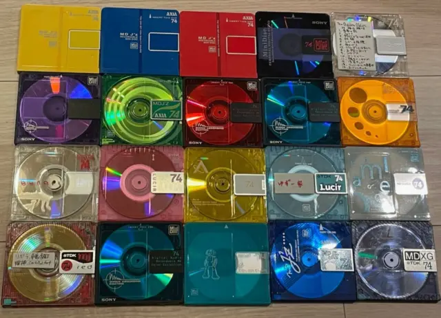 MD Mini Disc Lot of 20 set Caseless Has been recorded 74min From Japan Sony F/S