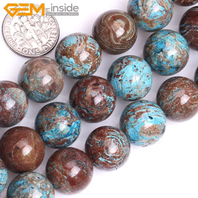 Blue Crazy Lace Agate Gemstone Faceted Round Beads For Jewellery Making 15" UK