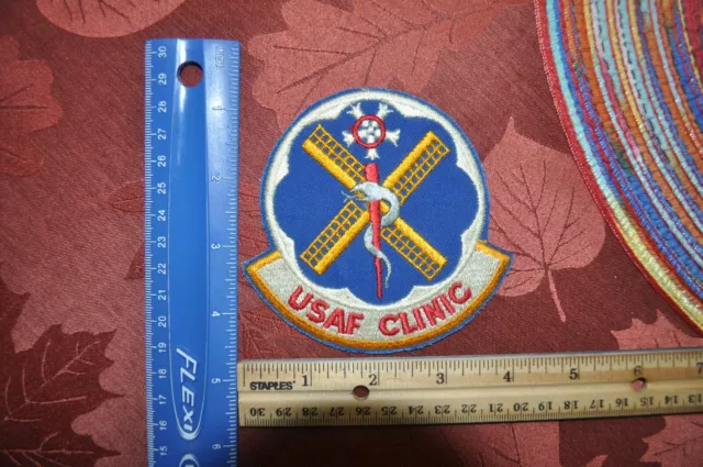 USAF Clinic patch Soesterberg AB NL Camp New Amsterdam 32d TFG USAFE 70s-80s