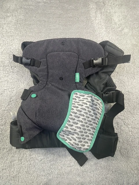 Portabebés Infantino Flip 4 en 1 convertible gris negro ajustable