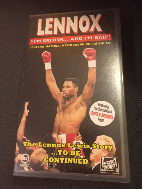 Rare Lennox Lewis I’m British And Bad VHS Video Box Tape Lewis Ruddock