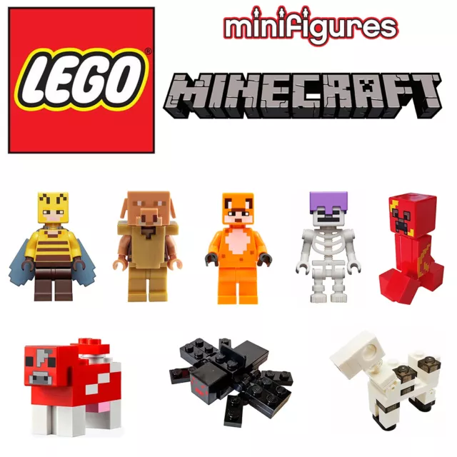 Lego Minecraft - Minifigures, animaux, polybag, objets...