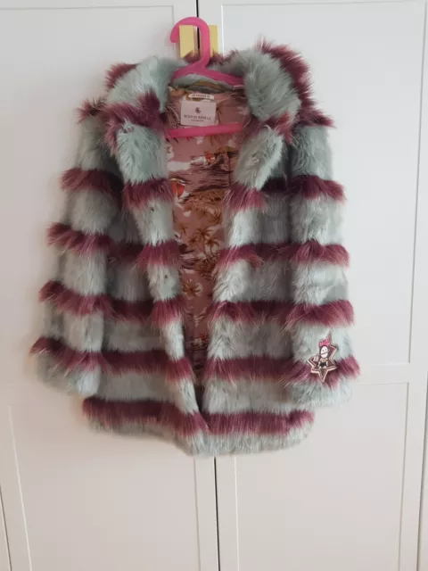 Scotch & Soda Girl's Faux Fur Jacket, Size 10 or Height 140 cm, As New.