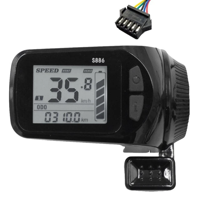 thumbnail image 2 of F3 E-Bike NFC LCD Display Color Animated Meter UART 24V 36v 48v 60v Electric Scooter Nfc Lcd Meter Speedometer Sm5pin 2 of 14