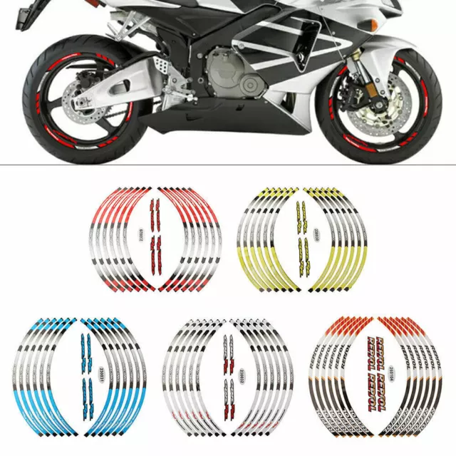 Rim Stripes Wheel Decals Tape Stickers For Honda Repsol CBR250RR CBR400RR 600RR