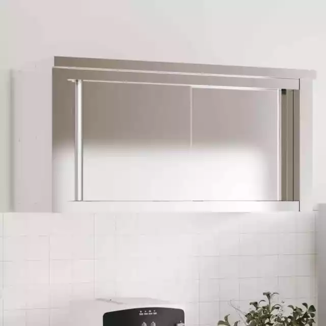 Küchen-Wandschrank mit Schiebetüren Edelstahl vidaXL