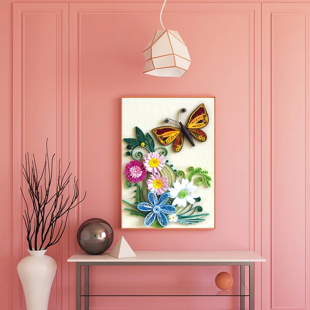 DIY PAPER QUILLING Tool Set Hand Making Papercraft Ruler Cone Rolling Pen Kit Ho EUR 9,35