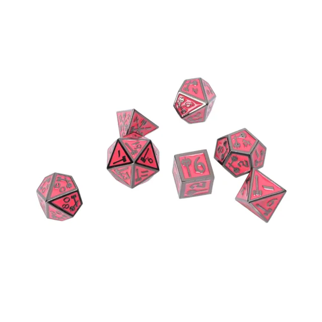 Hot 7pcs Metal Dices Clear Numbers Different Polyhedral Shapes Dice Set For Boar