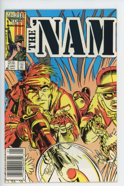 The 'Nam #2 Newsstand Marvel 1986 by Murray & Golden BIG SCANS pressable to 9.6