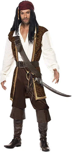 (Chest 100cm  - 100cm , Leg Inseam 80cm ) - Smiffys High Seas Pirate Costume -