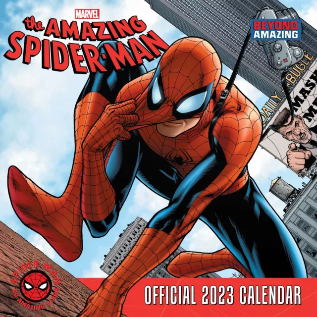 SPIDERMAN 2023 CALENDAR, Month To View Square Wall Calendar, Official