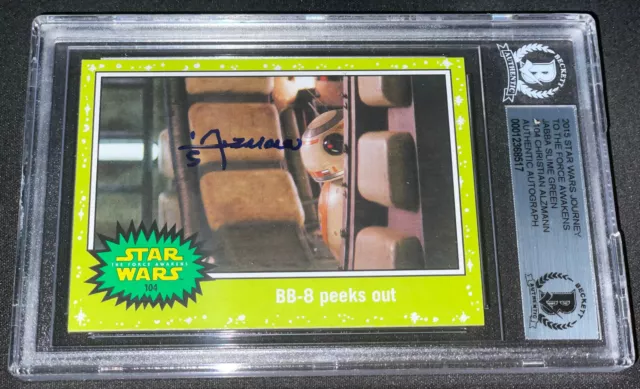 Christian Alzmann "BB-88" Topps STAR WARS Signed Rookie Card (RC) BAS BECKETT