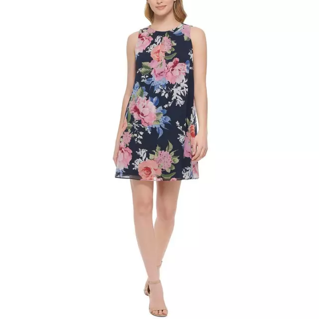 Jessica Howard Womens A-Line Short Floral Print Mini Dress Petites BHFO 5035