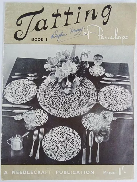 Libro de Patrones de Tatuajes De Colección Años 1940 Folleto de Encaje de Penélope Libro 1 Original Años 40