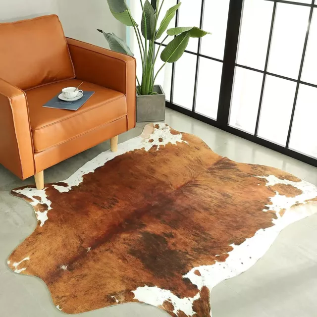 Cowhide Carpet Cow Print Rug for Bedroom Living Room Cute Animal Printed Cowhide