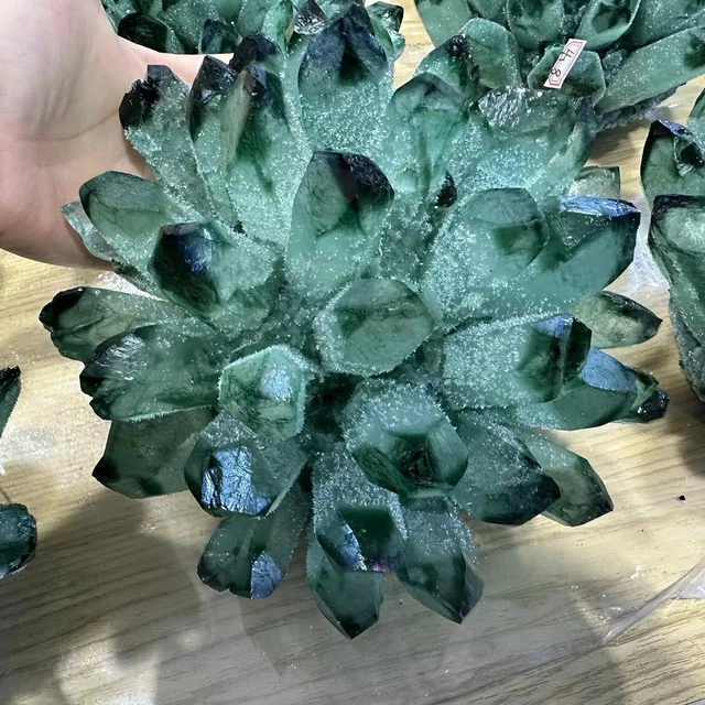 4800g New Find Green Phantom Quartz Crystal Cluster Mineral Specimen Healing