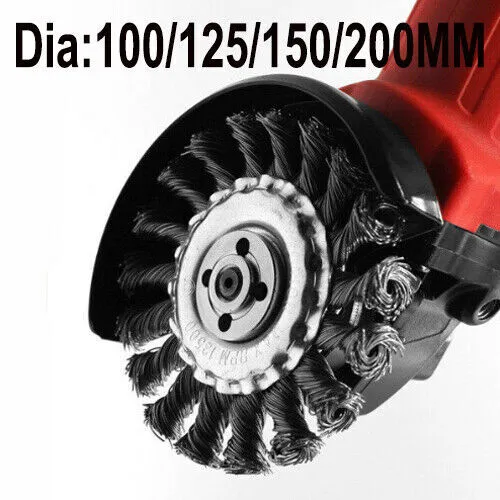 Dia 100-200mm Steel Alloy Twist Knot Wire Wheel Cup Brush Angle Grinder