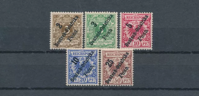 DOA Krone + Adler 1896/1899** Michel 6-10 teils geprüft (S23751)