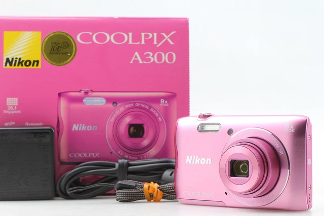 BOXED [MINT] NIKON COOLPIX A300 Pink 20MP Tested & Working