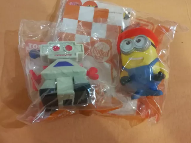 MCDONALD's Minions 2017 Despicable checkers & Bratt's Robot Sidekick New Sealed