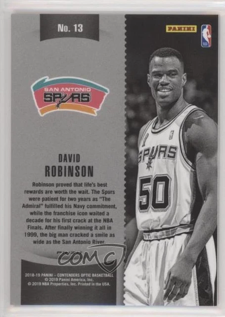 2018 Contenders Optic Winning Tickets Prizms Red Cracked Ice David Robinson HOF 2