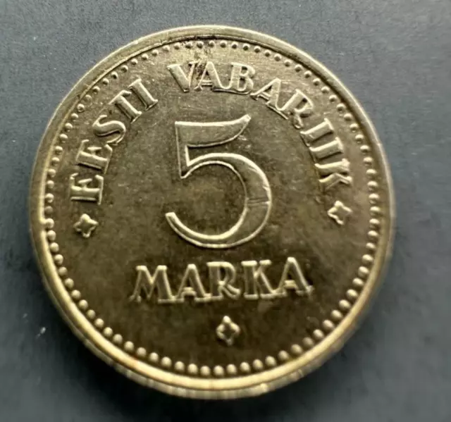 Estland – 5-Mark-Umlaufmünze von 1924. Kupfer-Nickel. KM#3a