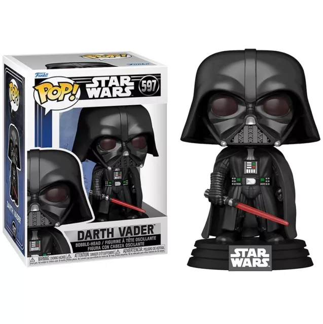 Funko Pop ! Star Wars - Darth Vader (597) Vinyl Figure Bobble Head 9Cm Nuovo